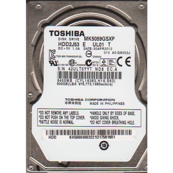 Ổ cứng HDD Laptop Toshiba 500GB